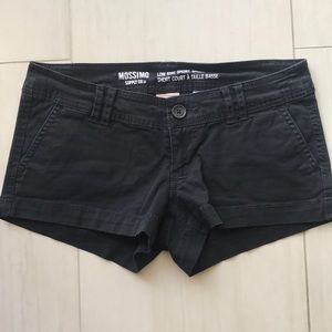 Black low rise shorts